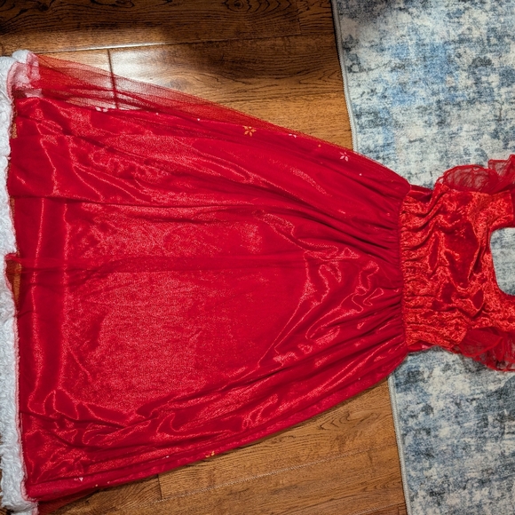 Disney Girls Sheer Overlay Fur Trimmed Princess Nightgown Dress Size 8 EUC - Picture 5 of 5